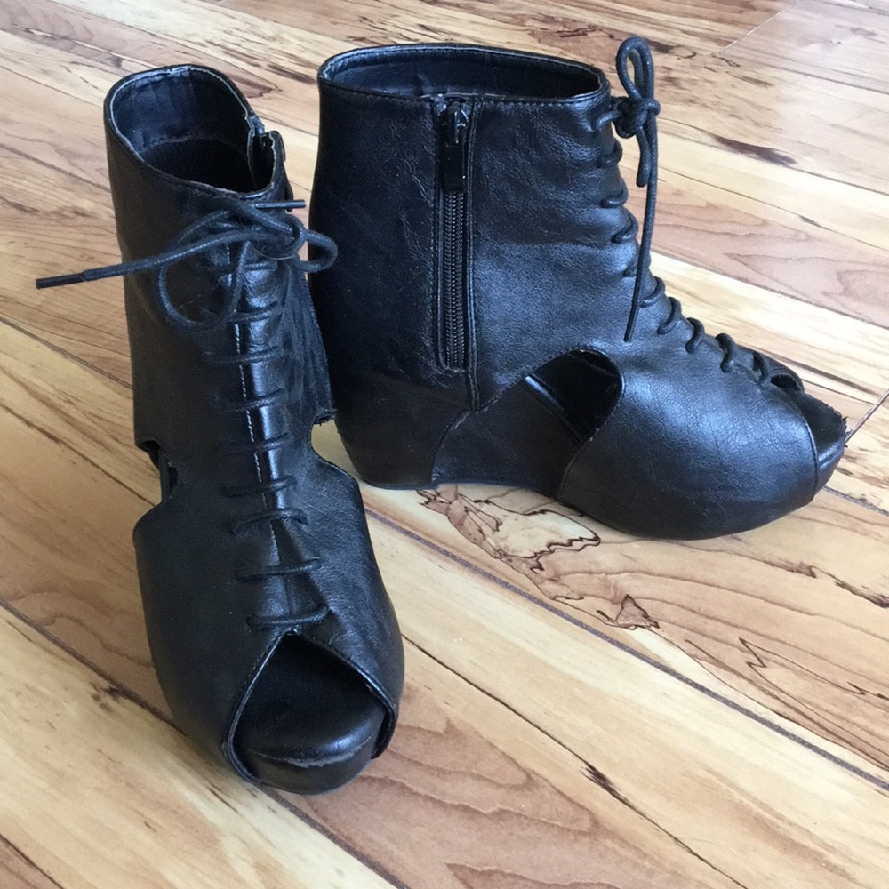 Black Platform booties